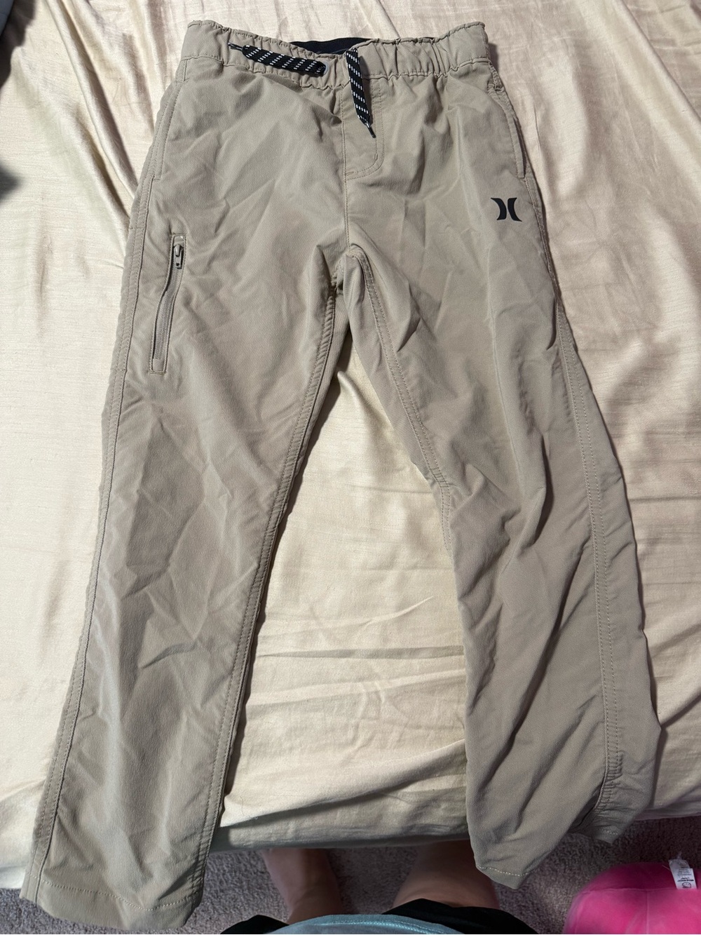 Hurley Tan Kids Pants with Drawcord